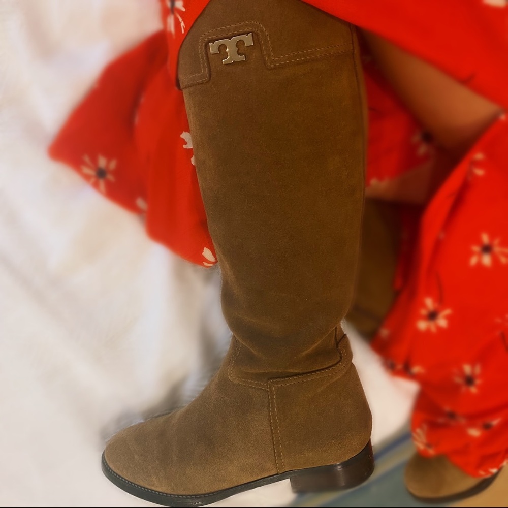 Tory Burch Suede Wembley Riding Boot